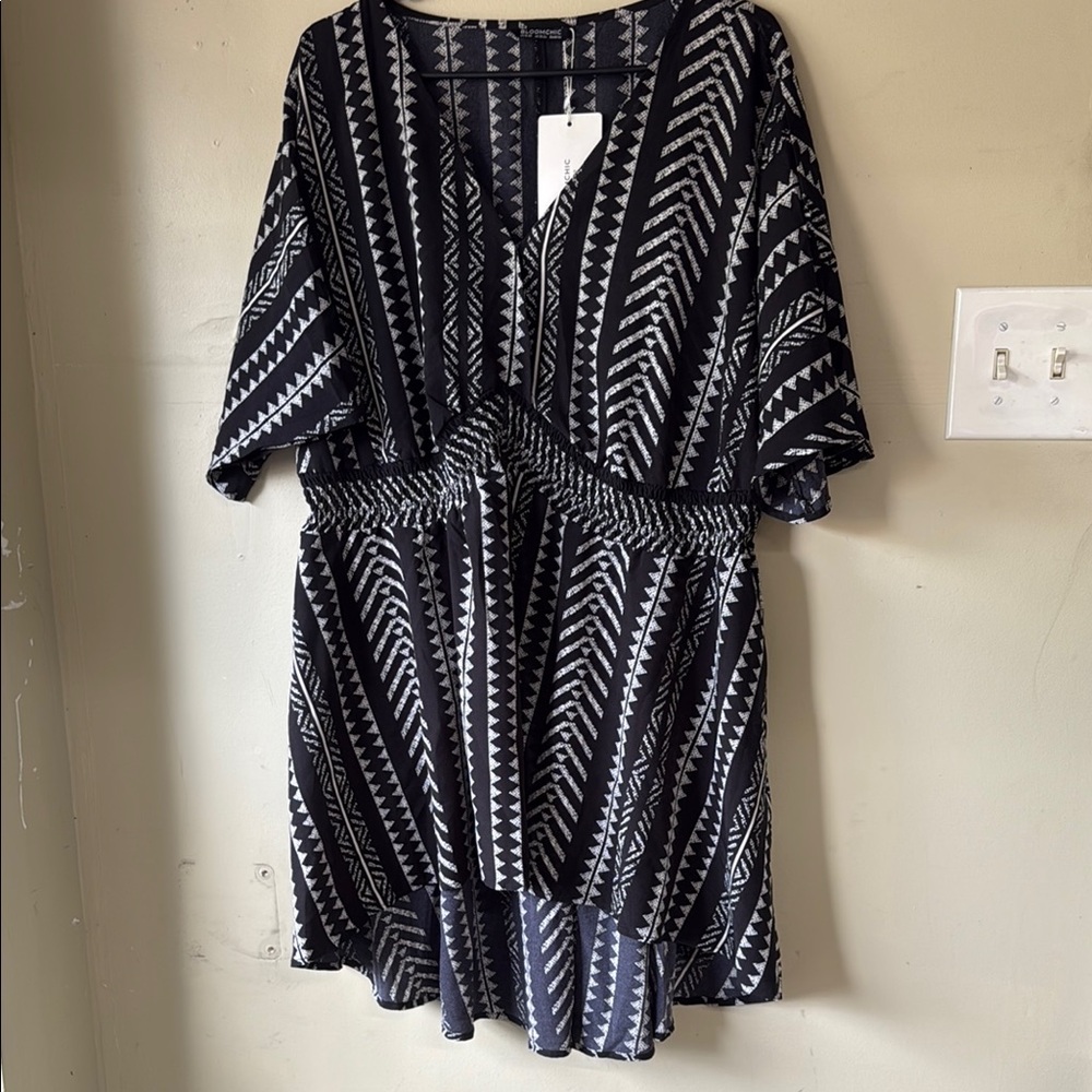 BloomChic Monochrome Patterned Dress